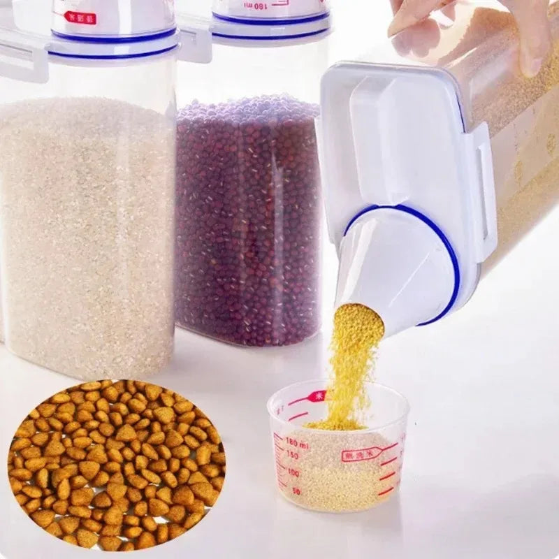 Trusty Paws Airtight Pet Food Container - 2kg, Sealed Lid, Scoop Included